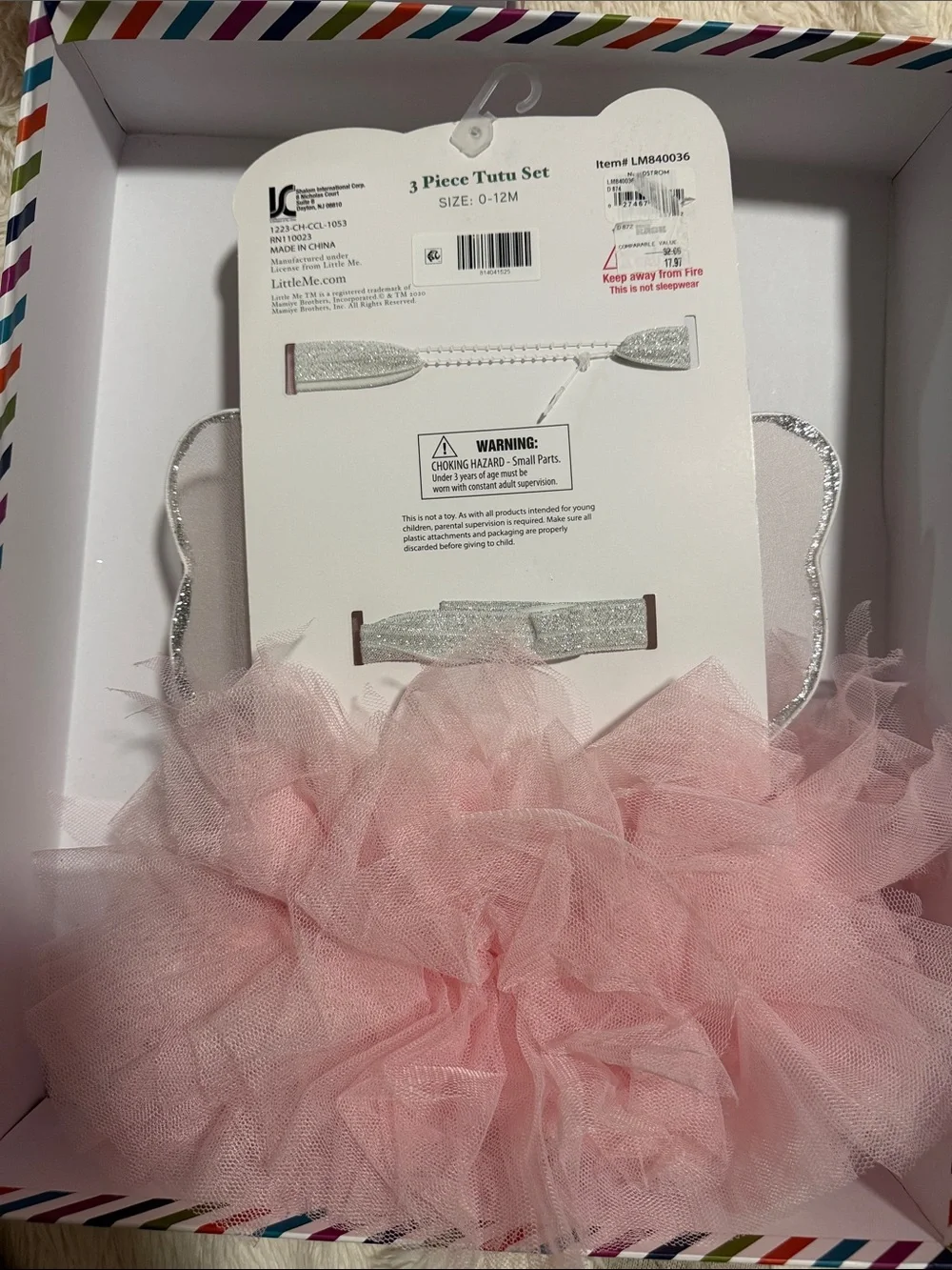 Little Me Light Pink Tulle Fairy Wings and Bow Set